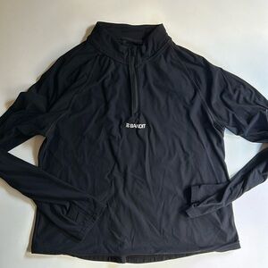 BANDIT RUNNING LONG SLEEVE ZIP PERFORMANCE TOP BLACK WOMENS LARGE